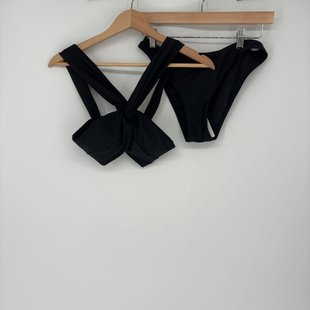 Milly Solid Draped Bandeau Bikini Set